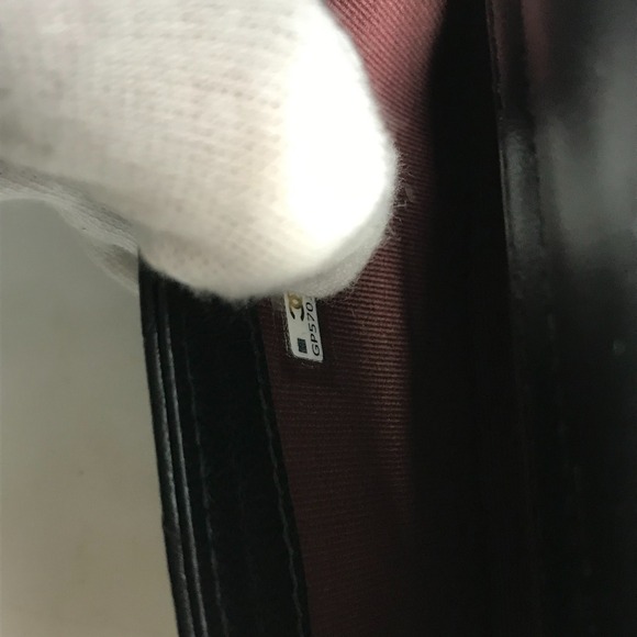 CHANEL Black Lambskin Leather Logo Wallet - Picture 16 of 16